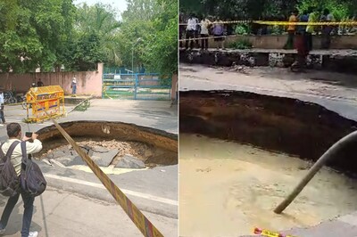 Several Cars Trapped, Traffic Congestion as Large Chunk of Roads Cave-in in Mumbai, Delhi