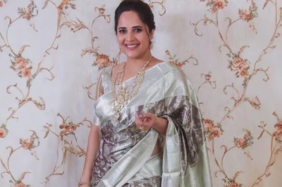 ‘You Liking You Is The Real Prize’: Anasuya Bharadwaj Rocks Another Traditional Look In Grey Saree