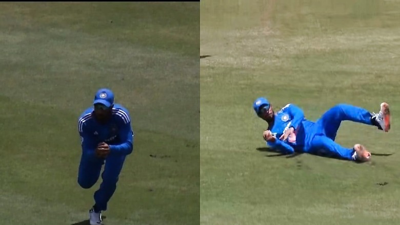 WATCH: Tilak Varma Grabs a Stunner on India Debut to Dismiss Johnson Charles in 1st T20I vs WI