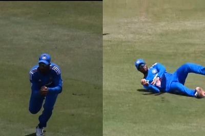 WATCH: Tilak Varma Grabs a Stunner on India Debut to Dismiss Johnson Charles in 1st T20I vs WI