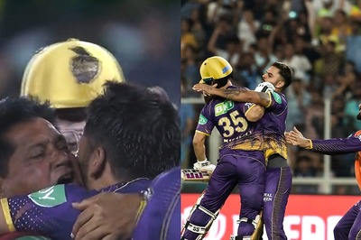 IPL 2023: Rinku Singh's 5 Sixes Show Reduces KKR Coach Chandrakant Pandit to Tears, Watch Incredible Celebrations