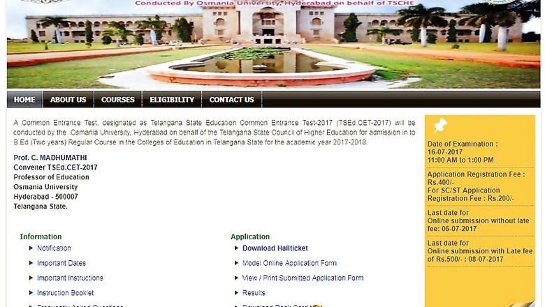TS EdCET 2017 Rank Cards Released by Osmania University at edcet.tsche.ac.in