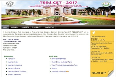 TS EdCET 2017 Rank Cards Released by Osmania University at edcet.tsche.ac.in