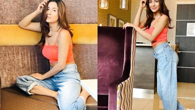 Shehnaaz Gill Leaves Fans Gushing Over Her New Pictures in Blue Denims and Orange Crop Top