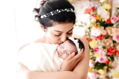 South Actress Pranitha Subhash Shares First Pic Of Daughter Arna