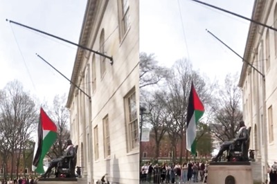 Caught On Cam: Protesters Raise Palestinian Flag At Harvard University In Place Of American Flag