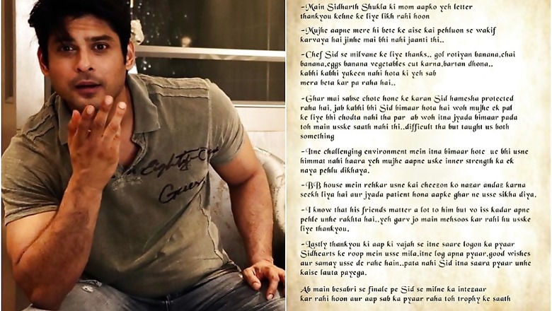 Bigg Boss 13: Sidharth Shukla’s Mother Writes ‘Thank You Letter’ to the Makers