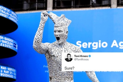 Toni Kroos Responds to Claims That Sergio Aguero's New Statue at Etihad Looks Like Him