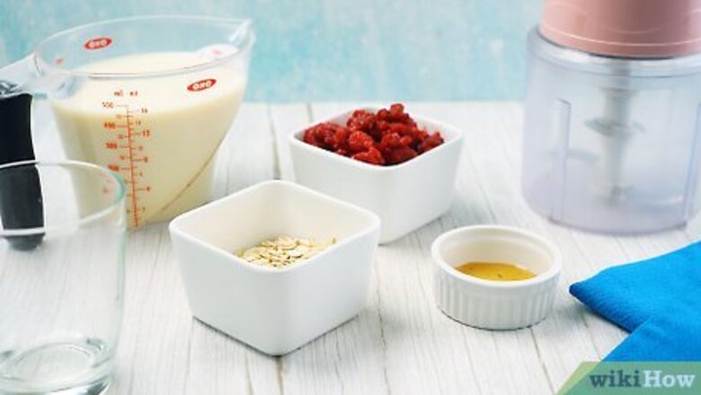 How to Make an Oat and Raspberry Smoothie