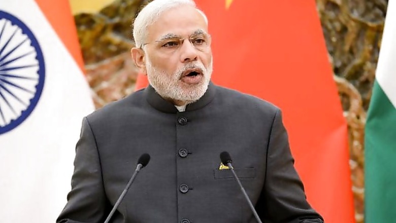 Indian Prime Minister Narendra Modi arrives in Shanghai