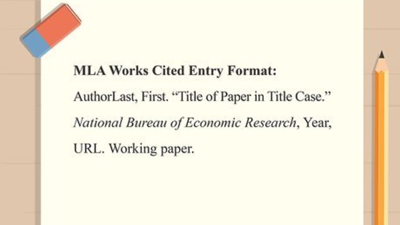 How to Cite Nber Working Papers