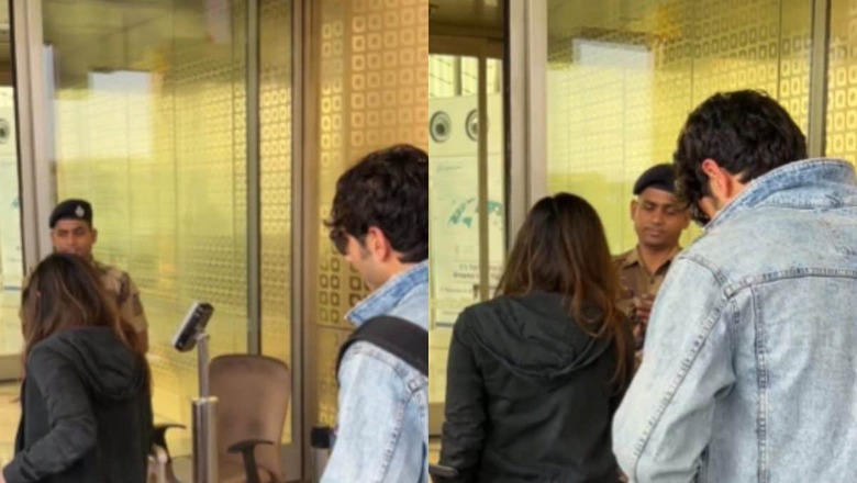 Ibrahim Ali Khan Sparks Dating Rumours With A Mystery Girl As They Get Clicked At The Airport; Watch