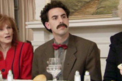 Borat gets punched for his punchline