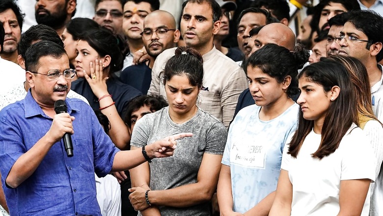 'No Matter How Powerful The Accused Is...': Kejriwal Extends Support to Wrestlers Protesting Against WFI Chief