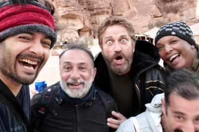 Ali Fazal Cracks Up As Kandahar Co-star Gerald Butler Makes A Funny Face During A Selfie
