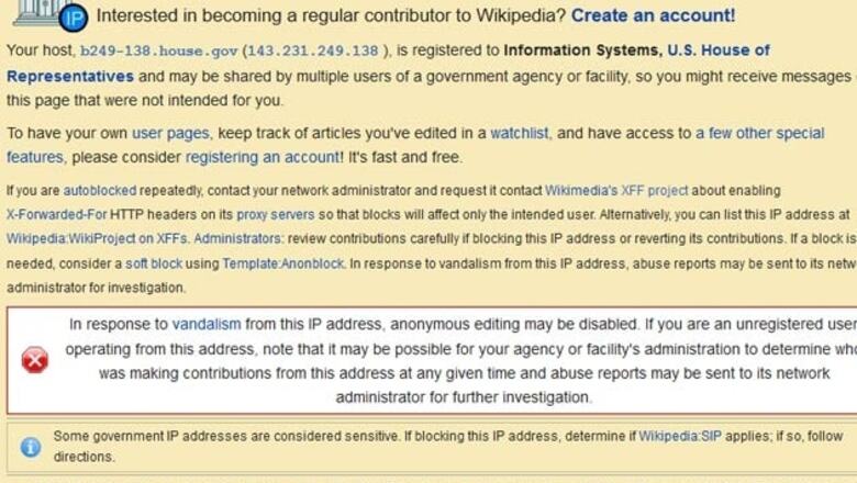Wikipedia bans US Congress IP address from making 'disruptive' edits
