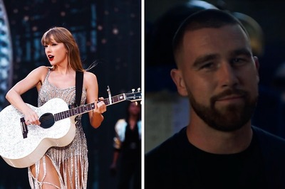 Taylor Swift Wraps Her Arm Around Rumoured Beau Travis Kelce In New Photos