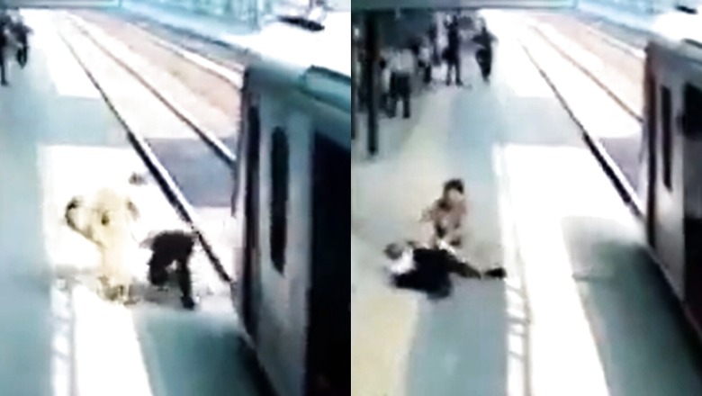 WATCH: Man Risks His Life To Cross Train Track, Gets Slapped by RPF Officer