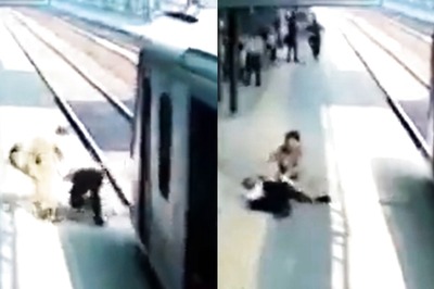 WATCH: Man Risks His Life To Cross Train Track, Gets Slapped by RPF Officer