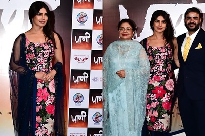 Priyanka Chopra Turns 'Desi Girl' for 'Paani' Screening, Stuns in Floral Suit With Family | Watch