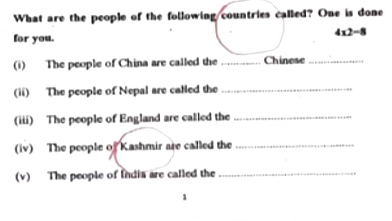 Kashmir Called a Separate Country in Bihar Class 7 Question Paper, Sparks Row