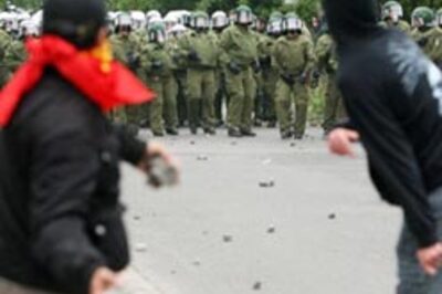 Violence erupts at G-8 protests