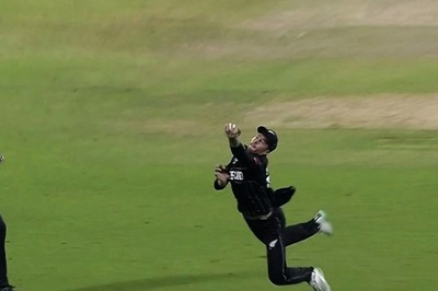 WATCH: Mitchell Santner Grabs Potential Catch of the Tournament to Dismiss Afghanistan Skipper