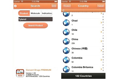 This smartphone app helps find equivalent medications in 220 countries