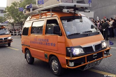 Without driver or map, vans go from Italy to China