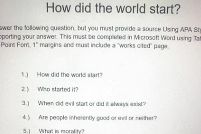 'Is God Real? When Did Evil Start?' US Woman Slams Daughter’s School Assignment