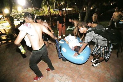 Nearly 500 injured as fire hits Taiwan water park party