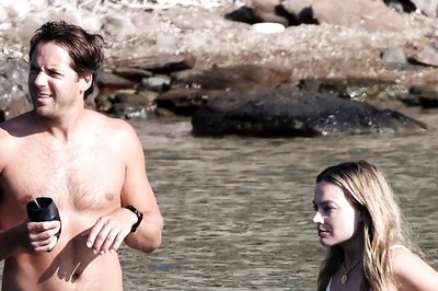 Margot Robbie And Husband Tom Ackerley Seal Greece Vacation With A Kiss