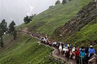 Batch of 377 pilgrims left Jammu for Amarnath