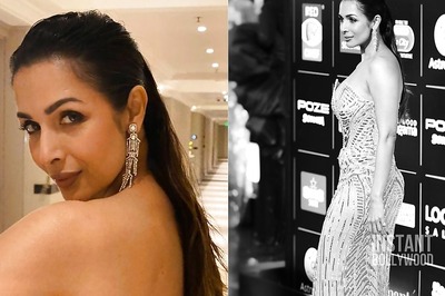 Malaika Arora Shines Like A Diamond In Michael Cinco's Blue Beaded Gown