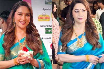 Madhuri Dixit Is Festive Ready In This Blue Maharashtrian Paithani