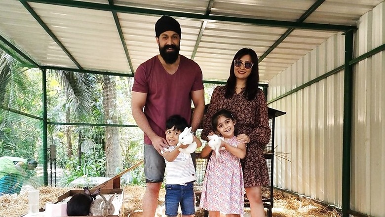 In Pics: Yash And Radhika Pandit Celebrate Easter With Their Kids