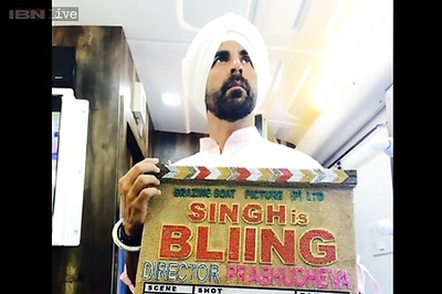 Akshay Kumar, Prabhudheva kick start 'Singh is Bliing' with a crystal studded clapboard