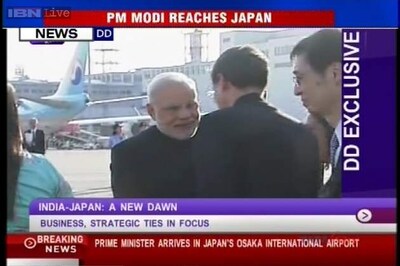 PM Narendra Modi reaches Japan to hold bilateral talks with Japanese counterpart Shinzo Abe