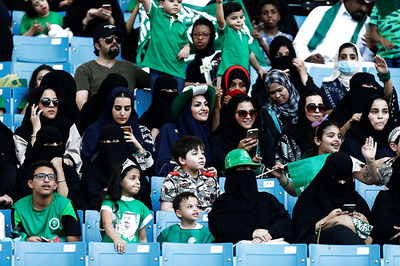 In a First, Saudi Arabia Allows Women to Enter King Fahd Stadium on 87th Foundation Day