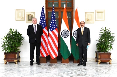 Foreign Secy Shringla Holds Talks with US Deputy Secy of State Stephen Biegun Ahead of Two-Plus-Two Dialogue