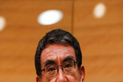 Japan's Vaccines Minister Kono Leads Opinion Poll on Succeeding Suga