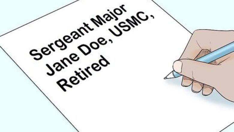 How to Address Veterans