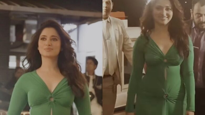 Sexy! Tamannaah Bhatia Flaunts Her Curves In A Green Bodycon Gown, Watch Hot Video
