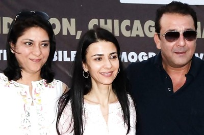 Snapshot: Rarely seen together in public, here's Sanjay Dutt with sisters Priya and Namrata
