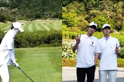 BTS: Jin, Lee Sang Yeob Twin in White as They Enjoy Windy Golfing Session, See Post