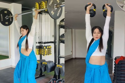 Female Fitness Coach Loves Working Out Draped In Sarees, Watch VIRAL Videos
