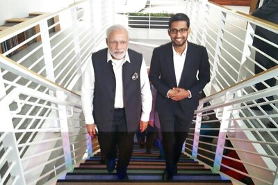 Prime Minister Narendra Modi meets Google, Facebook