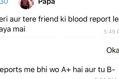 Desi Dad Hilariously Roasts Daughter Over B- in Blood Report As Her Friend Gets A+