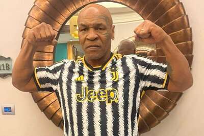 Mike Tyson Sports Juventus' Iconic Black and White Colours at Their Headquarters in Turin