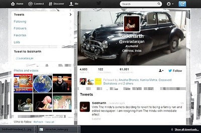 Hindu's editor Siddharth Vardarajan resigns on Twitter